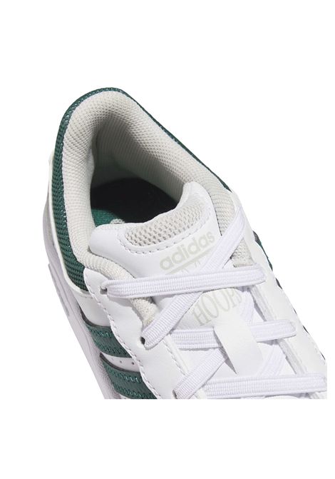 Adidas Hoops Classic Elastic Lace Shoes White Green Kids ADIDAS CORE | Sneakers | KI6394-